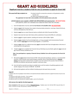 Grant Aid Guidelines