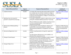 Documents and Forms Explanation