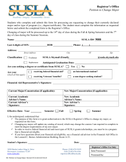 Change of Major Form