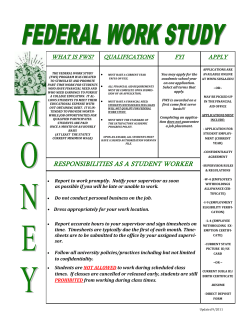 Federal Work Study Flyer