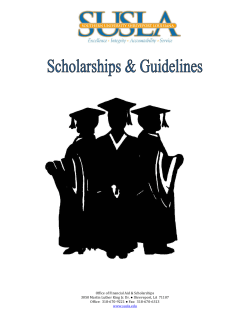 SUSLA Scholarship Guidelines