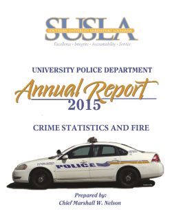 Campus Annual Crime Statistics and Fire Report