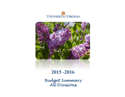 Budget Summary Report