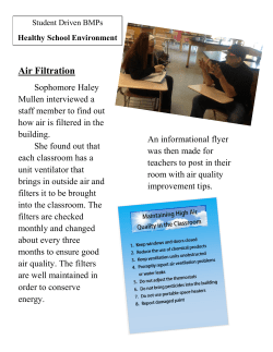 Students investigate and learn about how air is filtered in the building