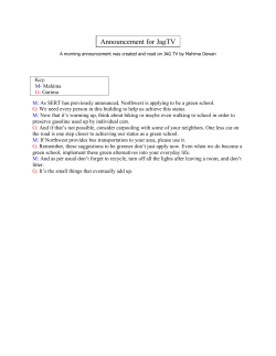 Students create and read announcements to encourage the school community to walk to school and use public transportation when possible  