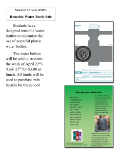 Students sold reusable water bottles to minimize wasteful one-time use bottles
