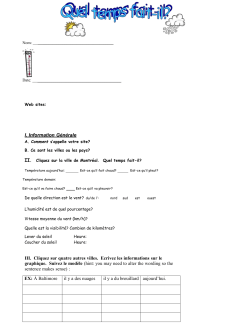 Quel Temps Fait-Il capture sheet