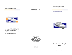 Tourist Brochure Template