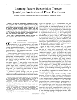 Learning pattern recognition through quasi-synchronization of phase oscillators
