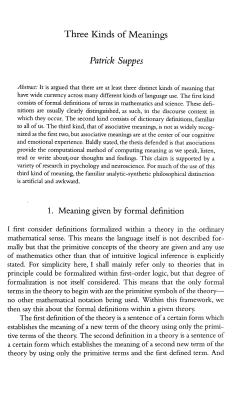 Three kinds of meaning