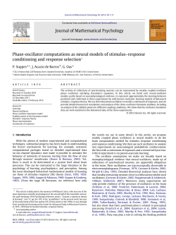 Phase-oscillator computations as neural models of stimulus-response conditioning and response selection