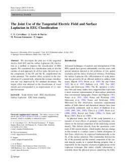 The joint use of tangential electric field and surface Laplacian in EEG classification