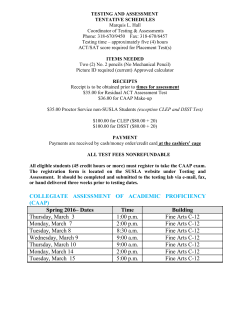 examination schedule