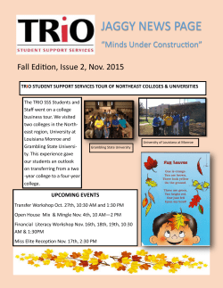 Fall 2015 Newsletter Issue 2