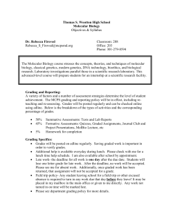 Objectives and Syllabus