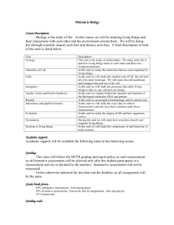 Syllabus:On-level Biology