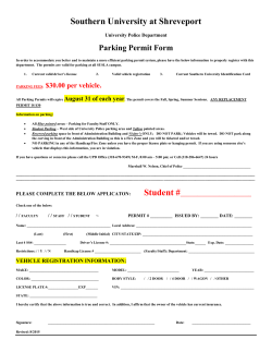 Parking Permit Form
