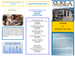 Center for Student Success Brochure