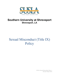 Click here for Complete Sexual Misconduct Policy