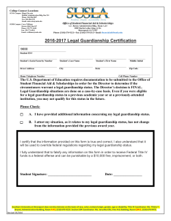 Legal Guardianship Certification