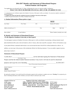 Identity and Statement of Educational Purpose