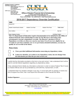 Dependency Override Certification