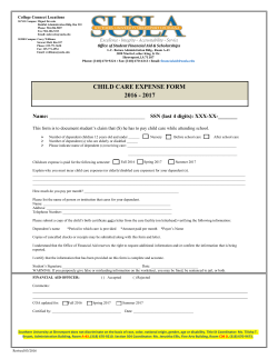 Child Care Expense Form