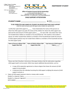 Child Care Attestation Dependent