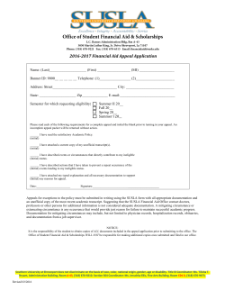 Appeal and Application Procedure