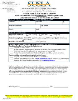 Direct Parent PLUS Application