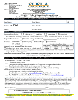 Direct Loan Application