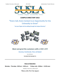 Campus Directory 2015-2016