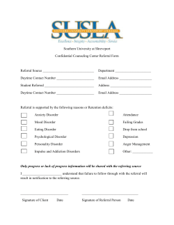 Counseling Referral Form