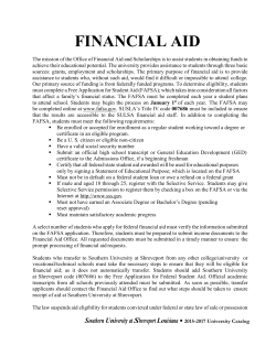 Financial Aid and Student Expenses