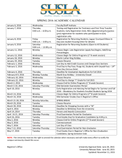 Academic Calendar