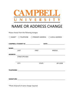 Change of Name or Address