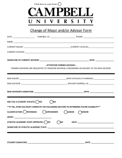Change of Major