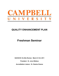 Click here to access the Campbell University QEP document.
