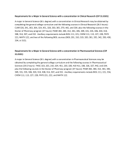 College of Pharmacy Health Sciences 2012 Addendum