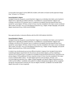 Approval for Changing Second Bachelor s Degree Addendum