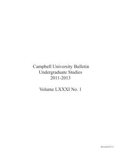 2011-2013 Undergraduate Academic Catalog