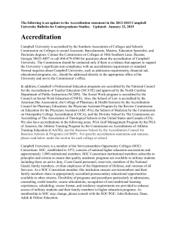 Accreditation