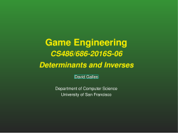 Determinant anad Inverse