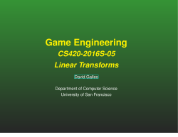 Linear Transformations