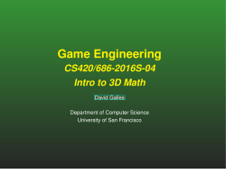 Intro to 3D Math