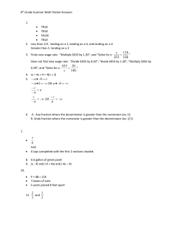 Grade 8 summer answers