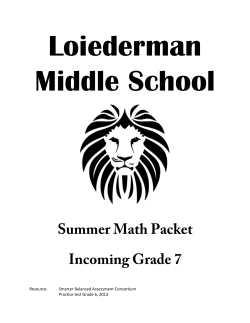 Grade 7 summer math packet