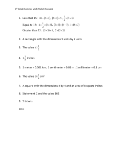 Grade 6 summer answers