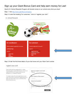 How to sign up your Giant Bonus Card