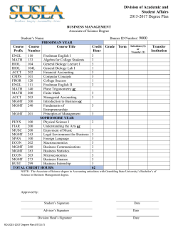 MGMT Degree Plan